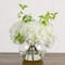 Wedding Collection 18in. Artificial Hydrangea Arrangement in Glass Vase